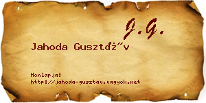 Jahoda Gusztáv névjegykártya
